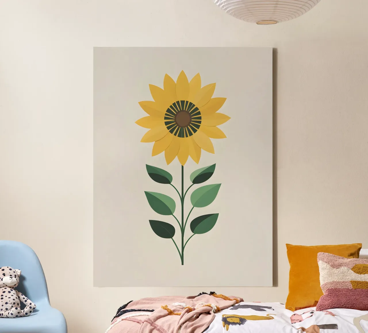 Circolo dei Girasoli tela con Cornice a cassetta da The Green Room