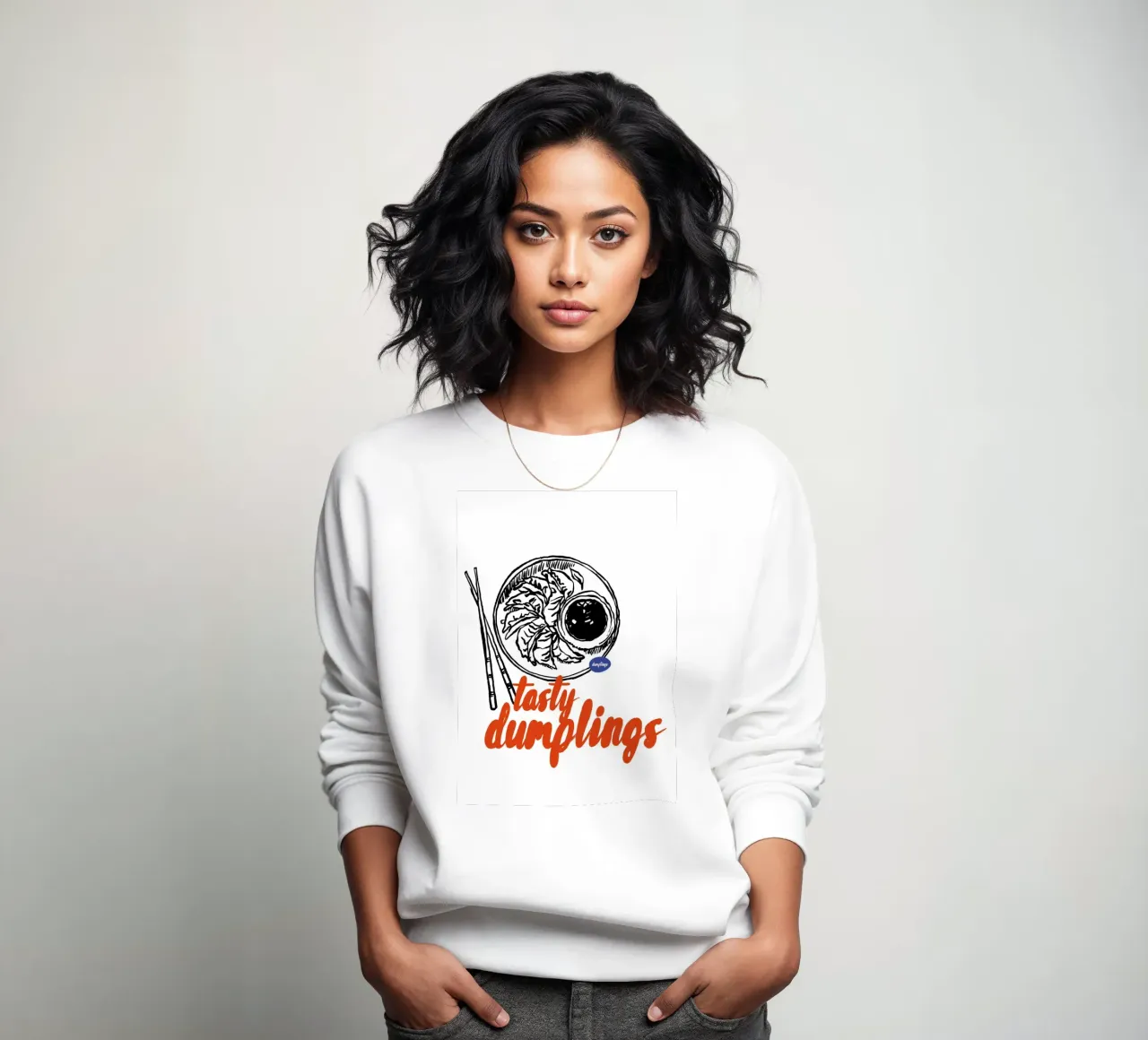 Boho Food 4 Tasty Dumplings felpa da Boho Print Collection