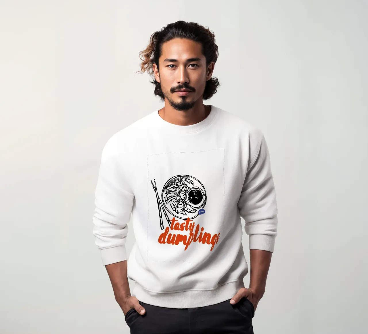 Boho Food 4 Tasty Dumplings felpa da Boho Print Collection