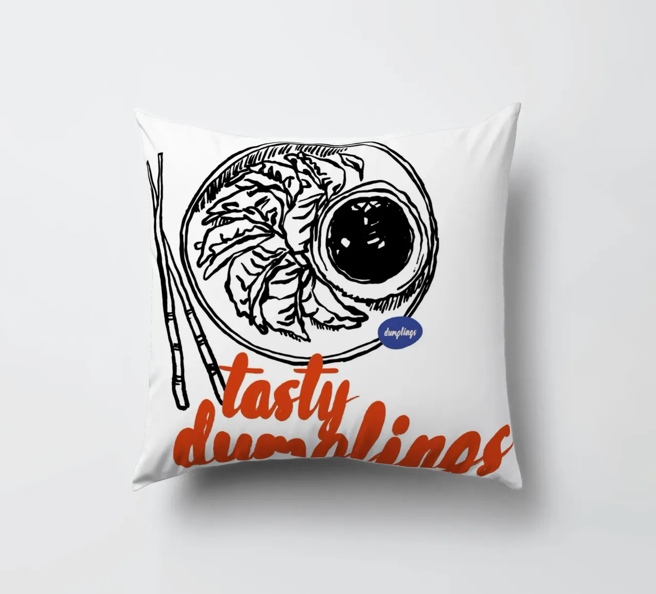 Boho Food 4 Tasty Dumplings cuscino da Boho Print Collection