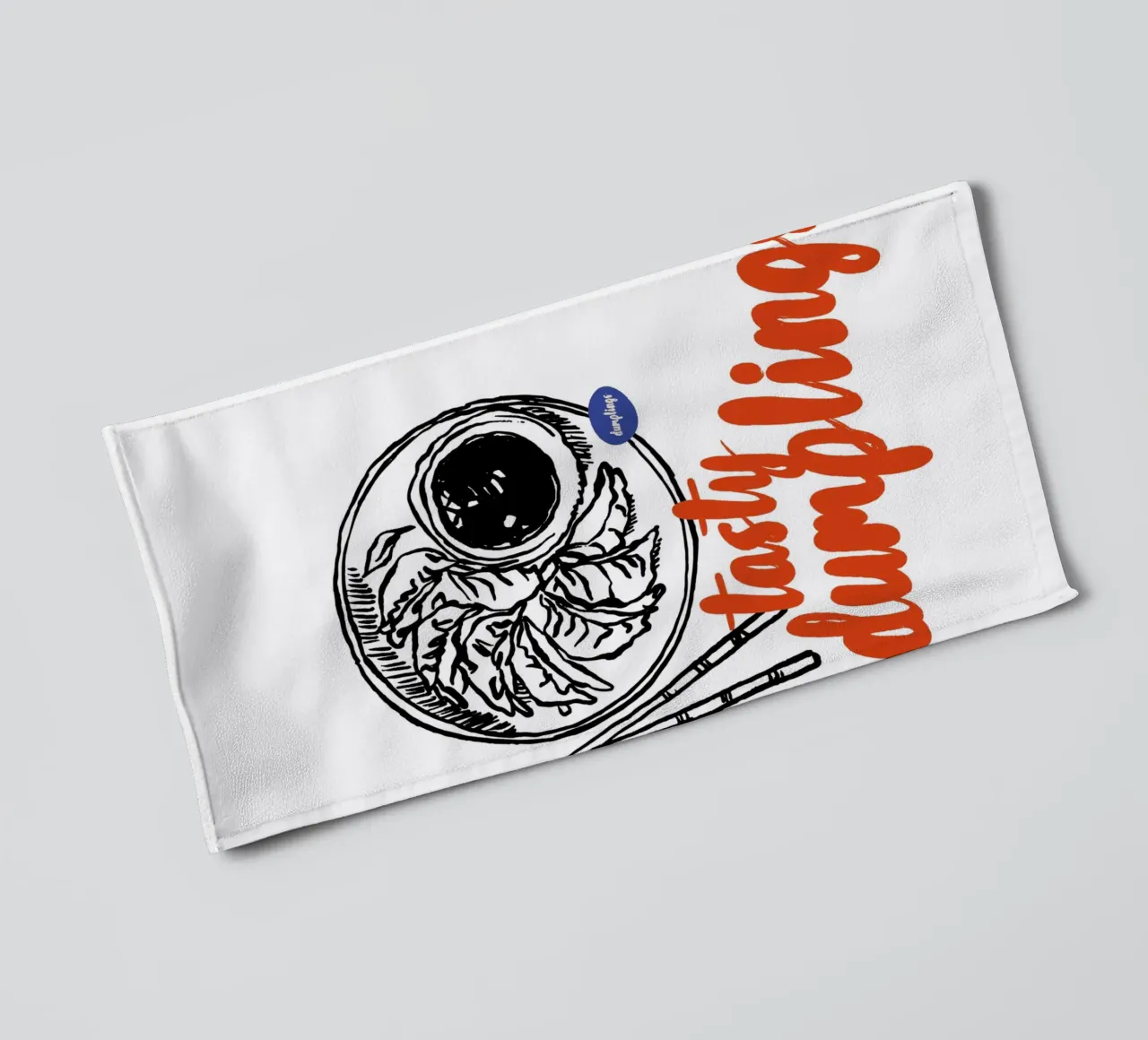 Boho Food 4 Tasty Dumplings asciugamano da bagno da Boho Print Collection