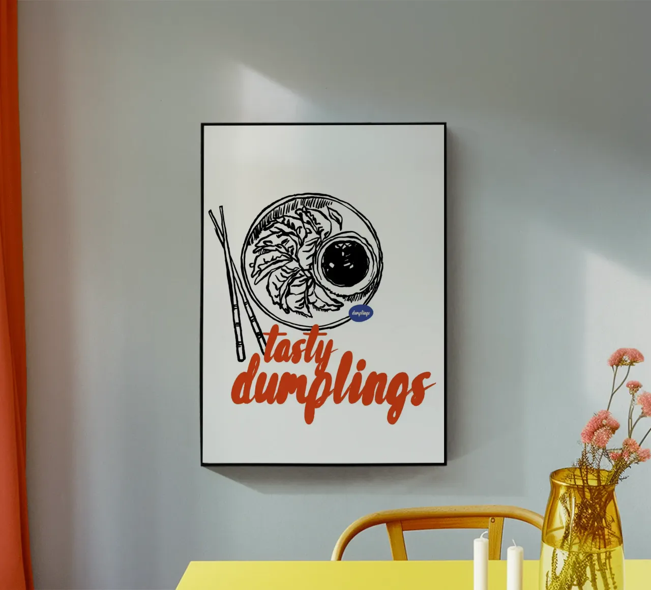 Boho Food 4 Tasty Dumplings plexiglass da Boho Print Collection