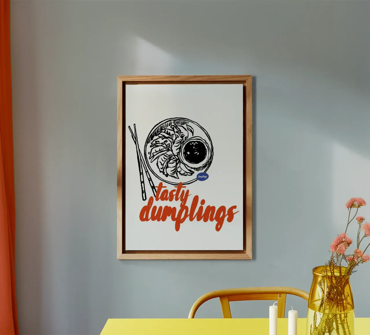 Boho Food 4 Tasty Dumplings alluminio dibond da Boho Print Collection