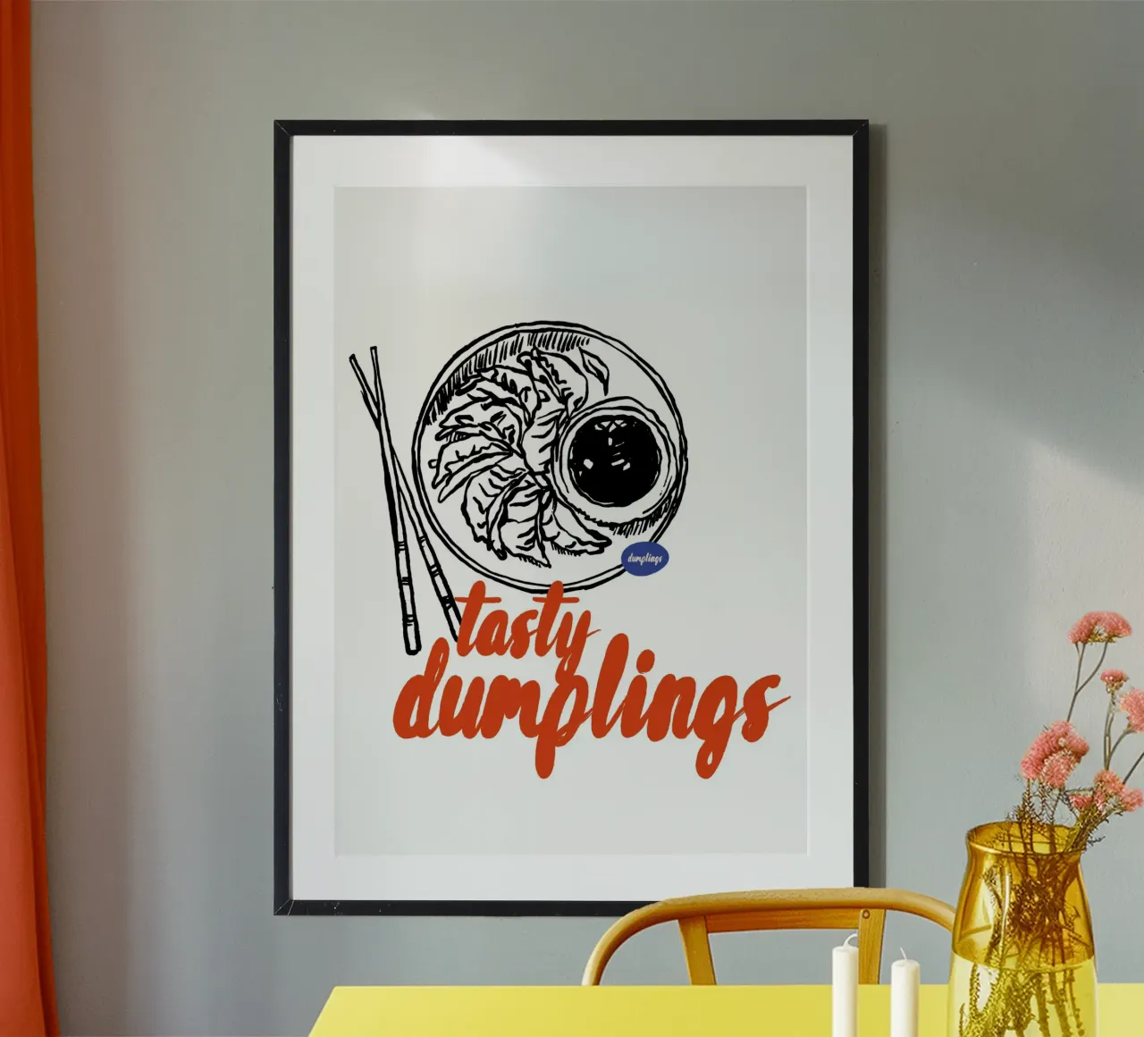 Boho Food 4 Tasty Dumplings carta hahnemühle da Boho Print Collection