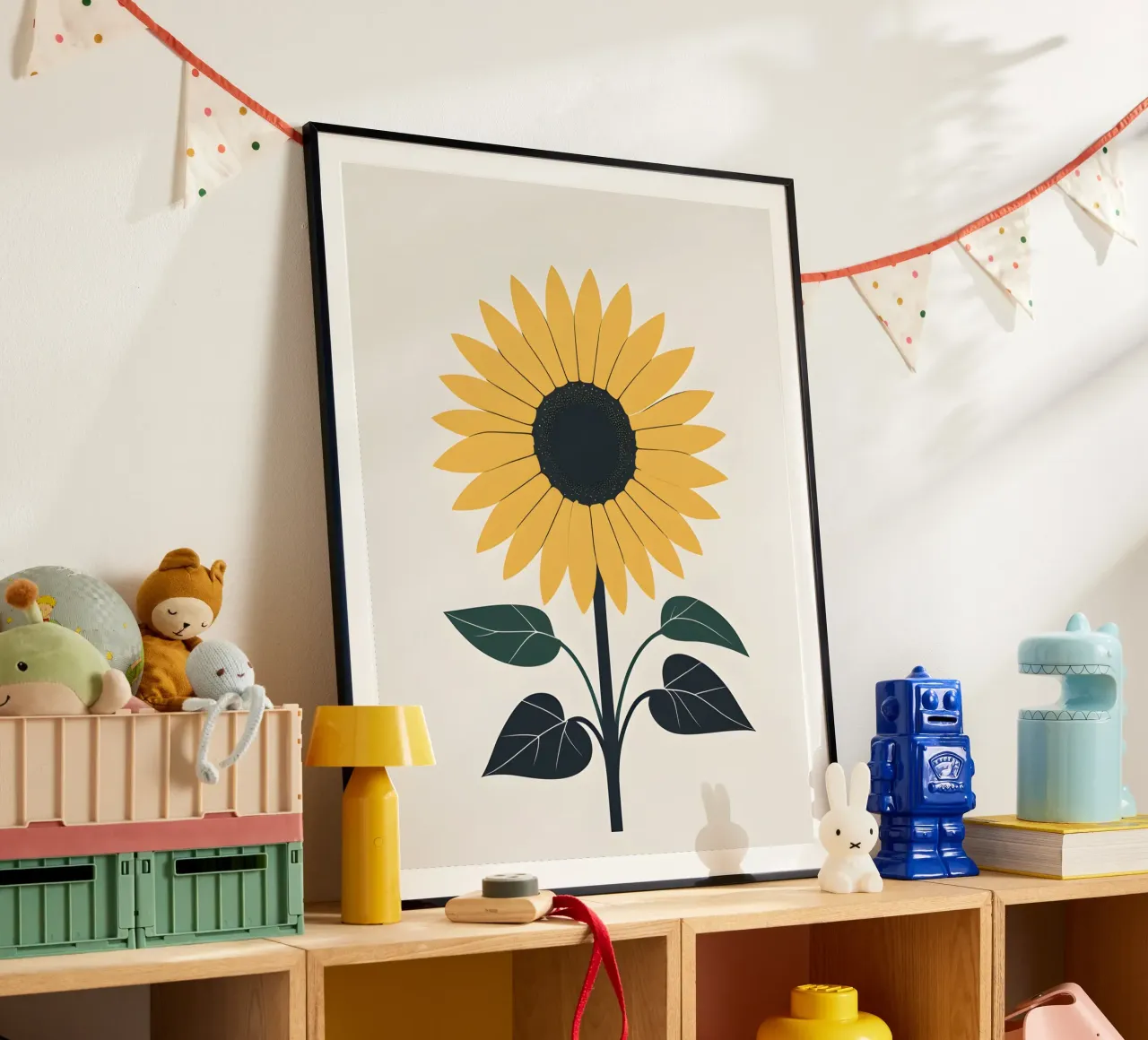 Circolo dei Girasoli poster con telaio in alluminio da The Green Room