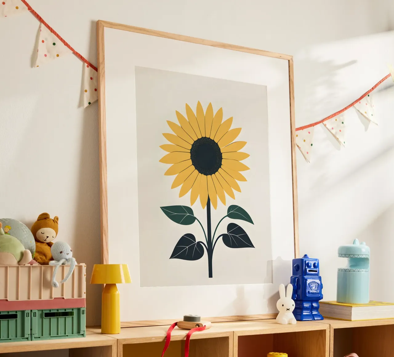 Circolo dei Girasoli poster con telaio in alluminio da The Green Room