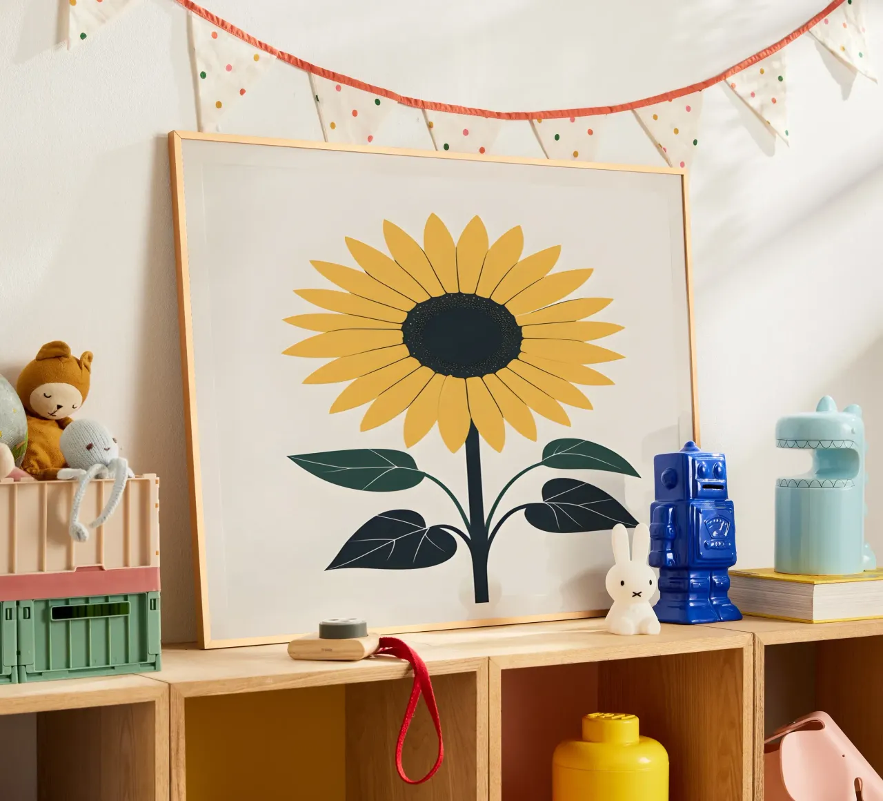 Circolo dei Girasoli poster con telaio in alluminio da The Green Room