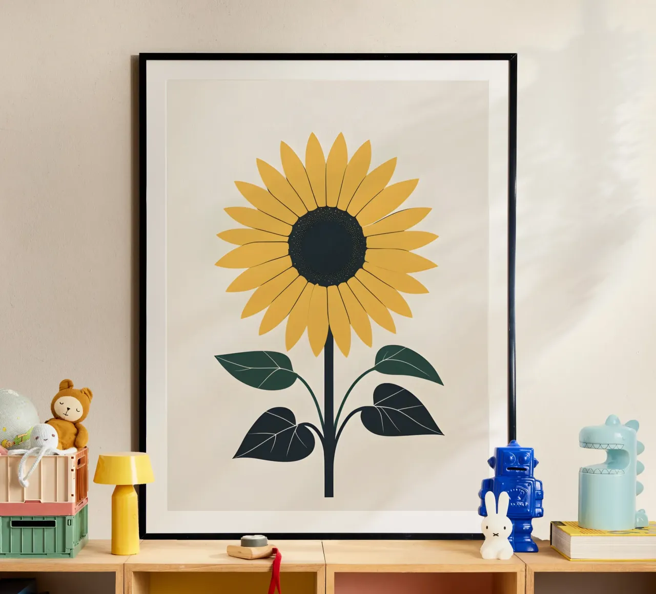 Circolo dei Girasoli poster con telaio in alluminio da The Green Room