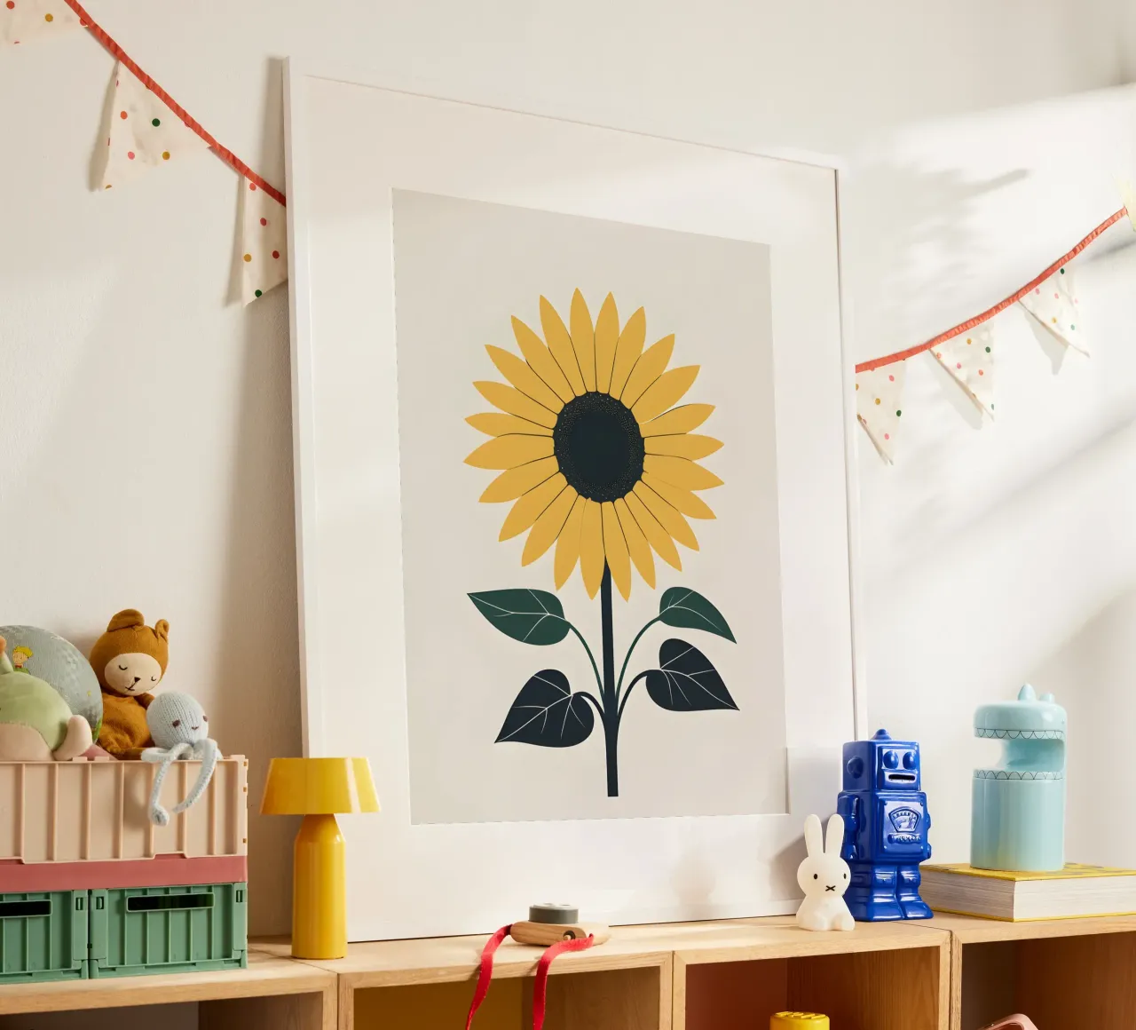 Circolo dei Girasoli poster con telaio in alluminio da The Green Room