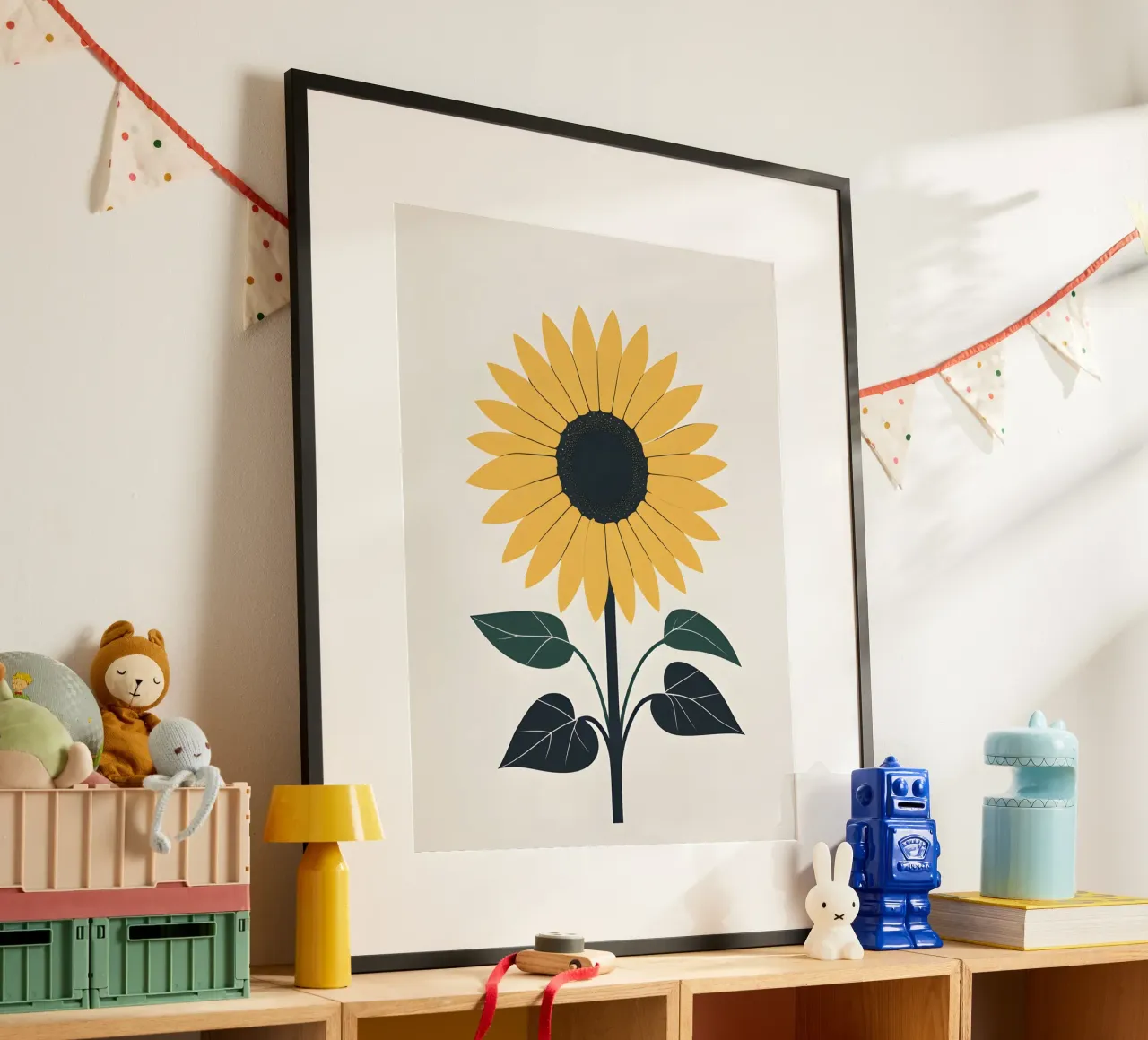 Circolo dei Girasoli poster con telaio in alluminio da The Green Room