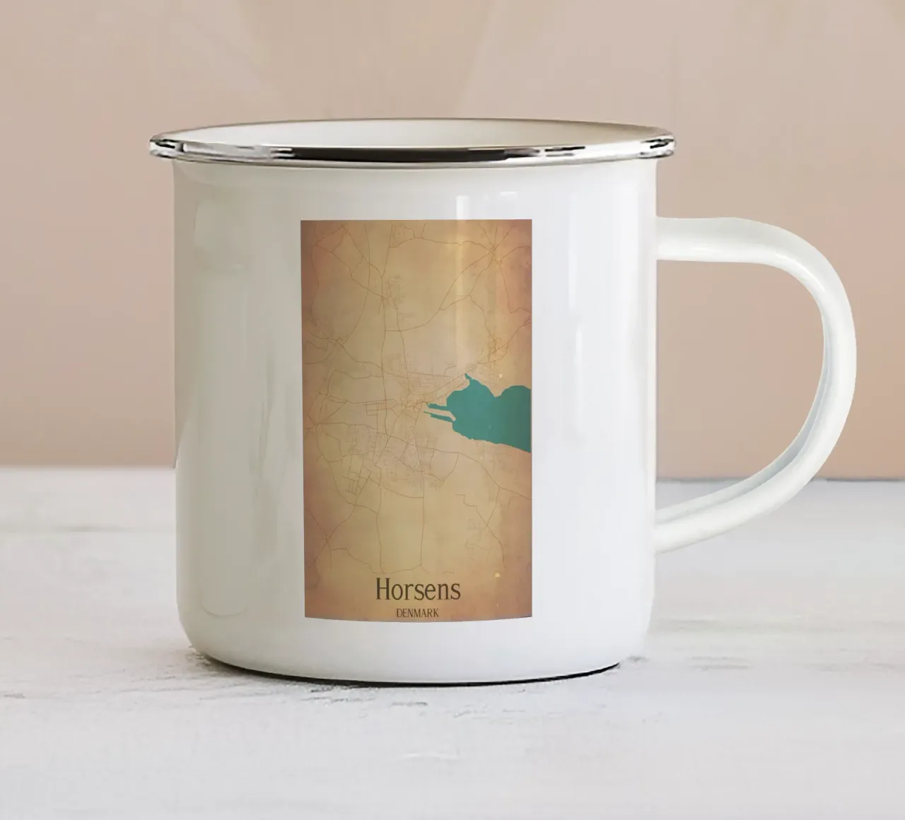Horsens DENMARK tazza in smalto da WorldPrint