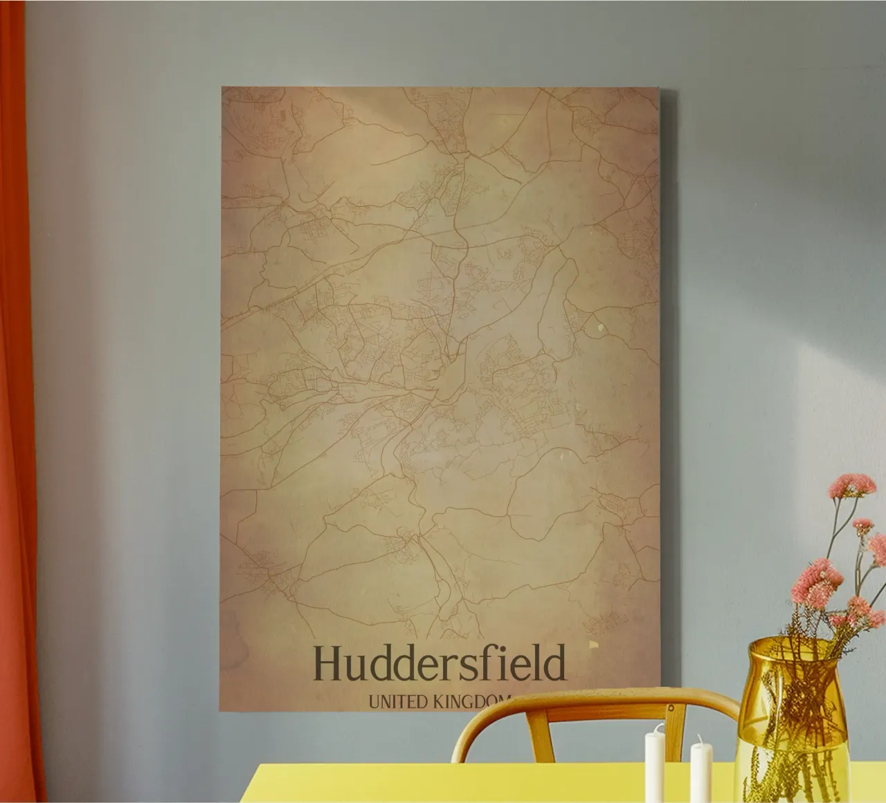 Huddersfield UNITED KINGDOM tela con Cornice a cassetta da WorldPrint