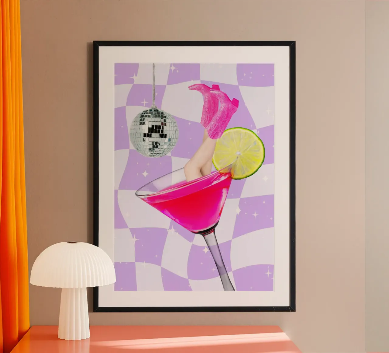 Cocktail diving poster by Athene Fritsch