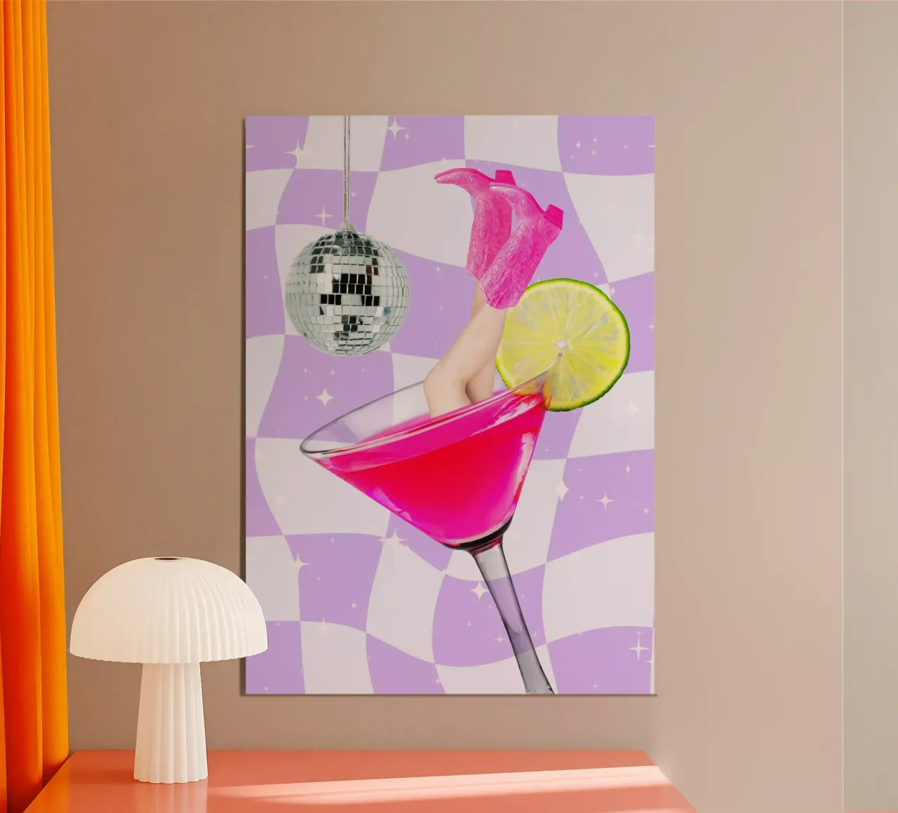 Cocktail diving poster by Athene Fritsch