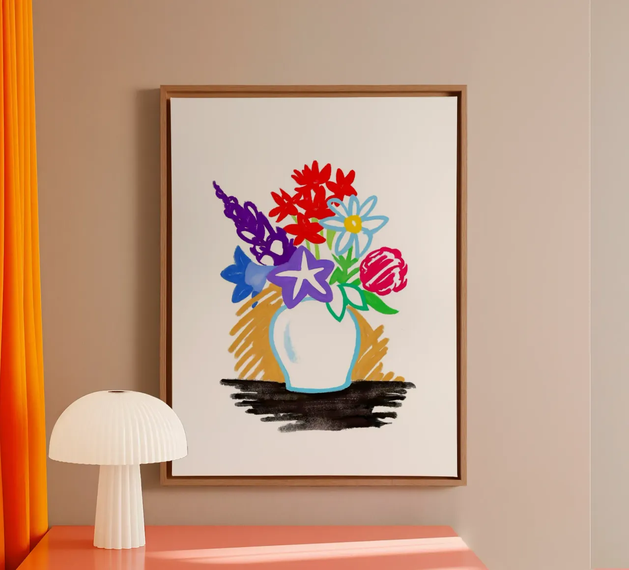 Studio per bouquet misto tela con Cornice a cassetta da Lisa Becker