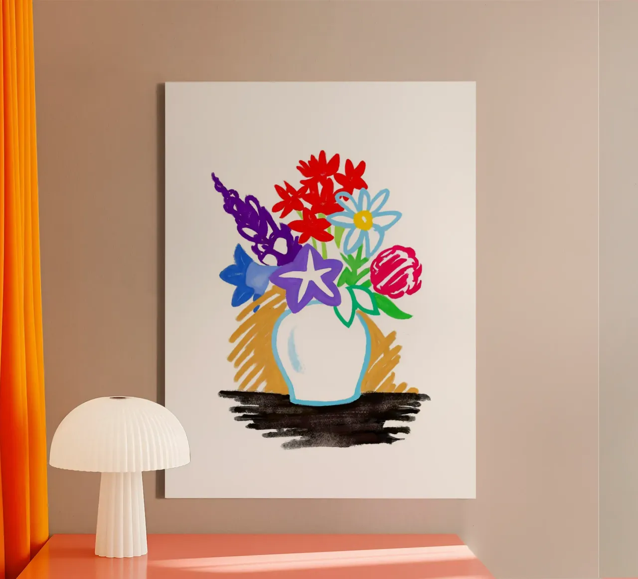 Studio per bouquet misto tela con Cornice a cassetta da Lisa Becker
