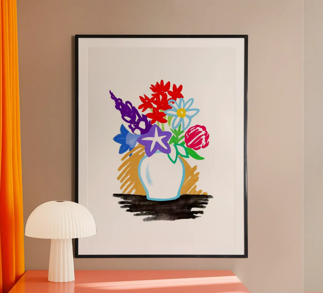 Studio per bouquet misto poster con telaio in alluminio da Lisa Becker