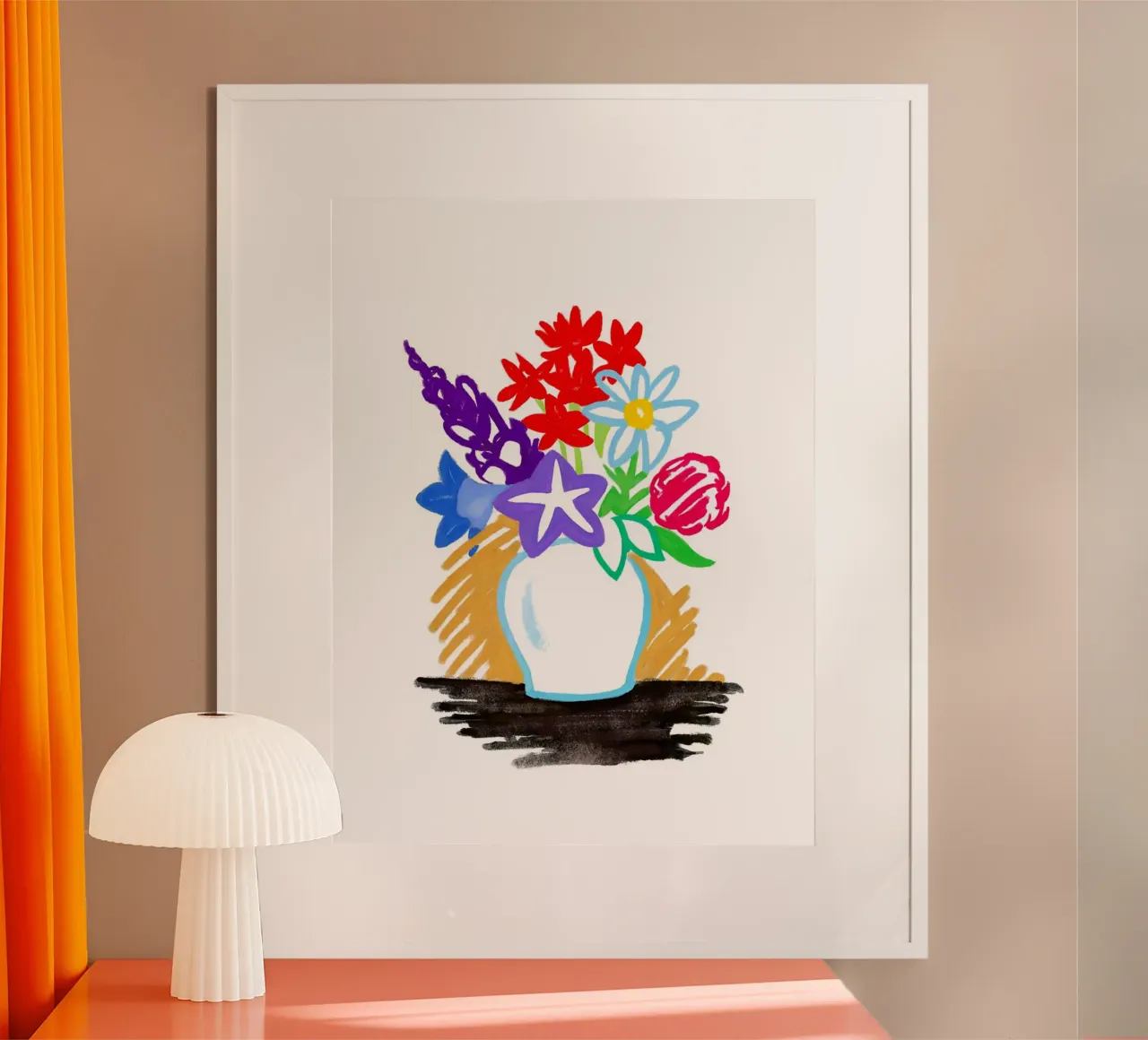 Studio per bouquet misto poster con telaio in alluminio da Lisa Becker