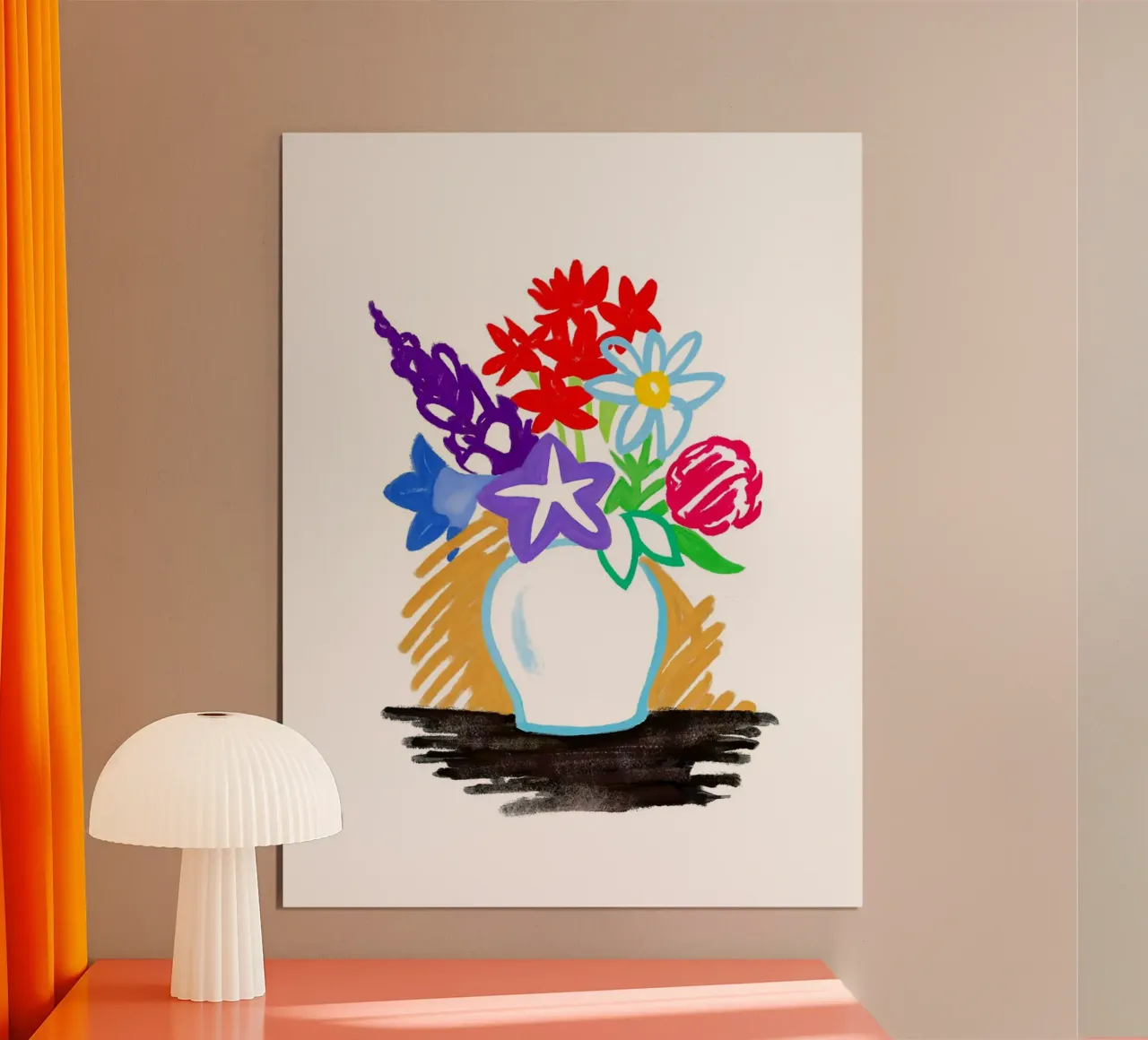 Studio per bouquet misto poster con telaio in alluminio da Lisa Becker
