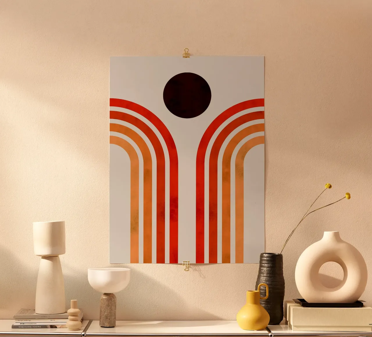 Semplice e minimale poster con telaio in legno da Lisa Becker