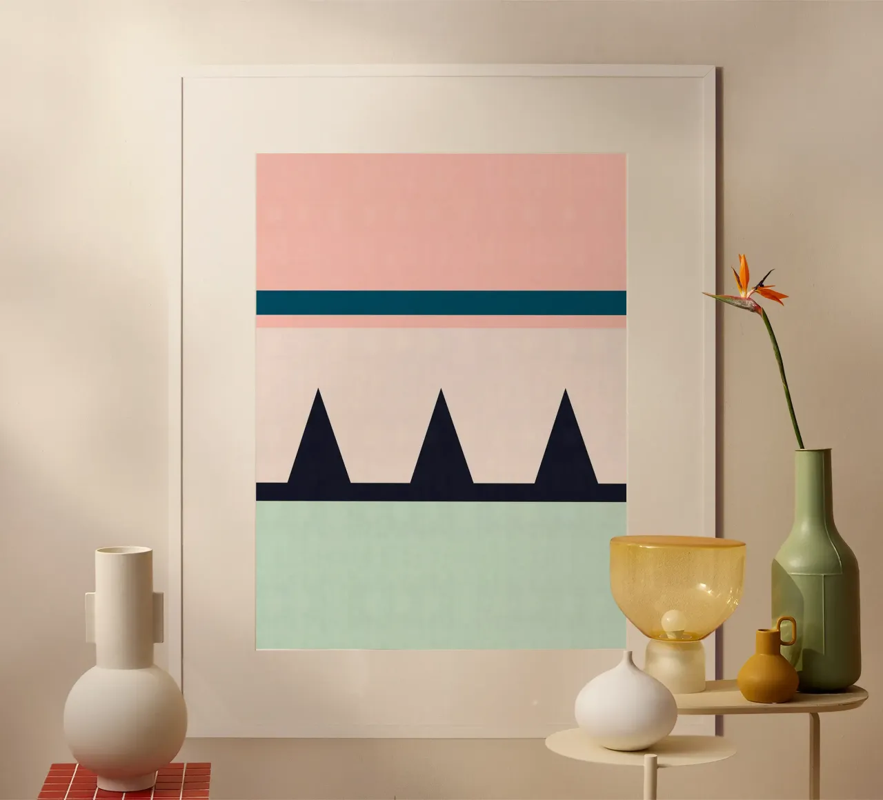 Astrazione moderna VII poster con telaio in alluminio da Leon Franke