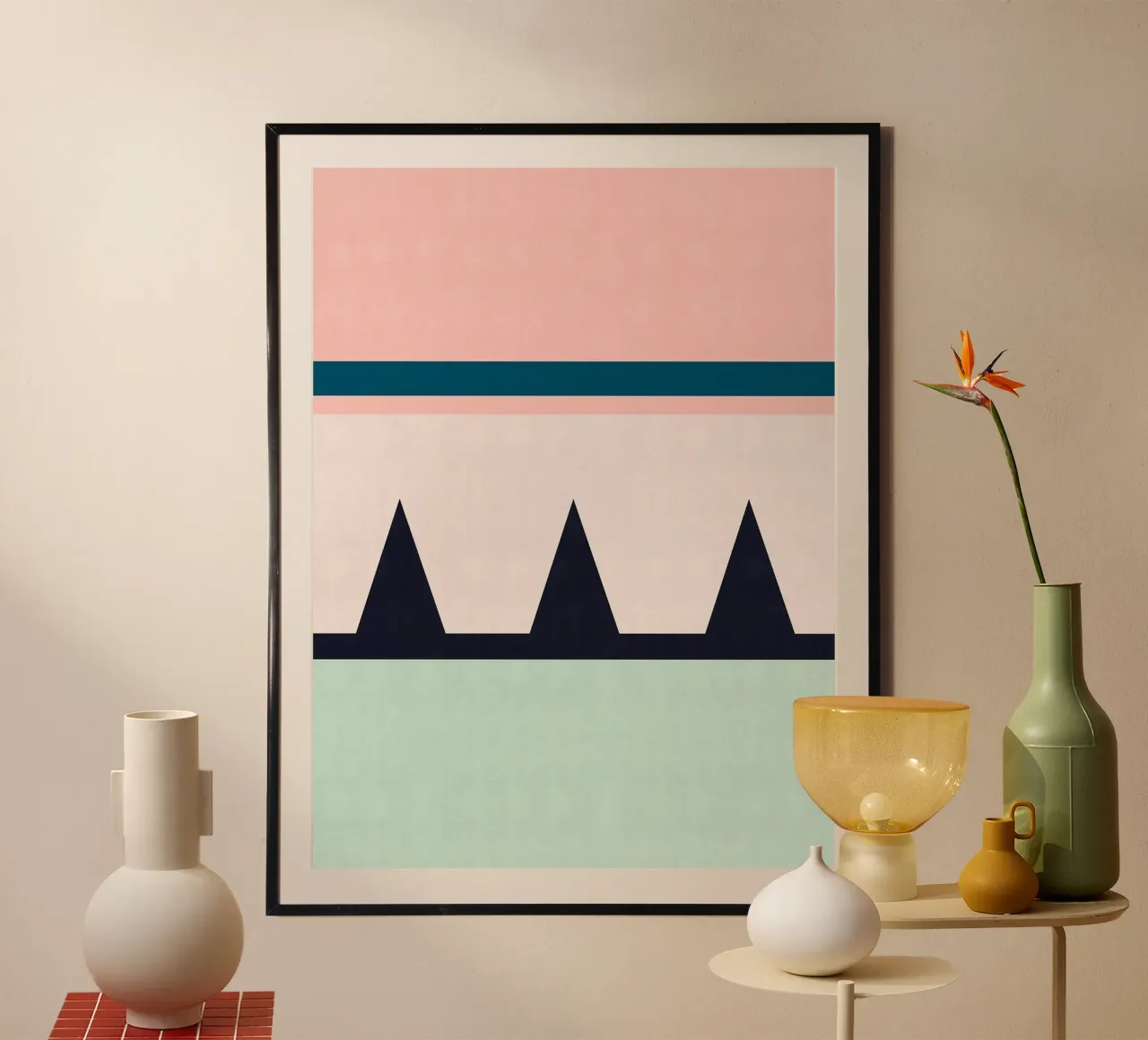 Astrazione moderna VII poster con telaio in alluminio da Leon Franke