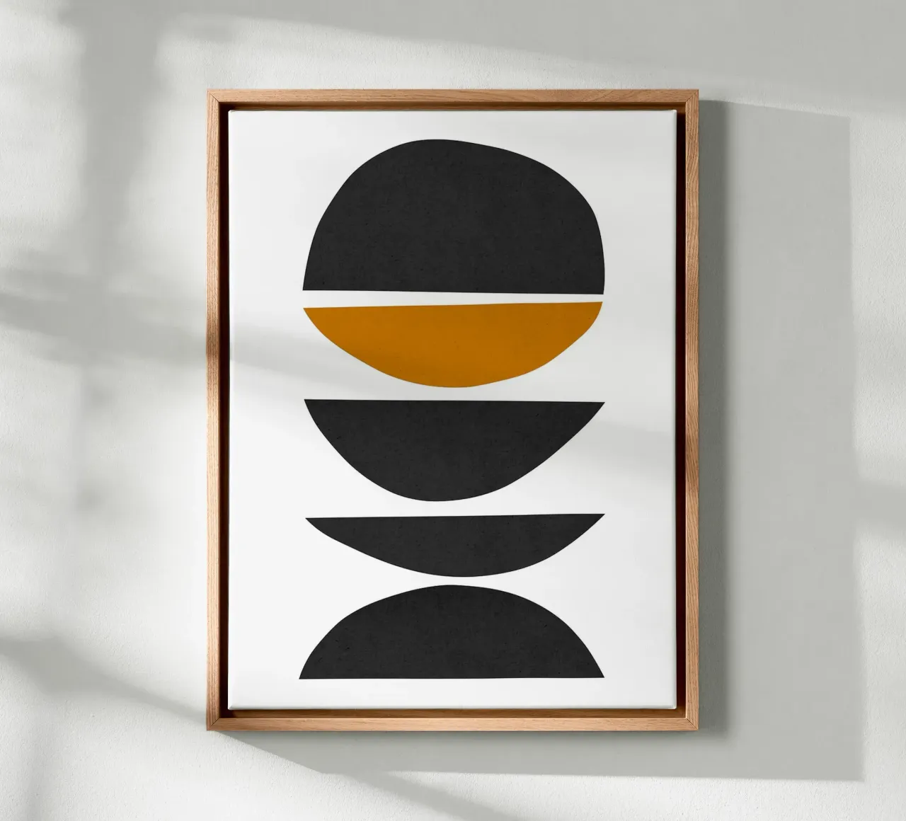 Expressionist canvas with Floater frame by Leon Franke
