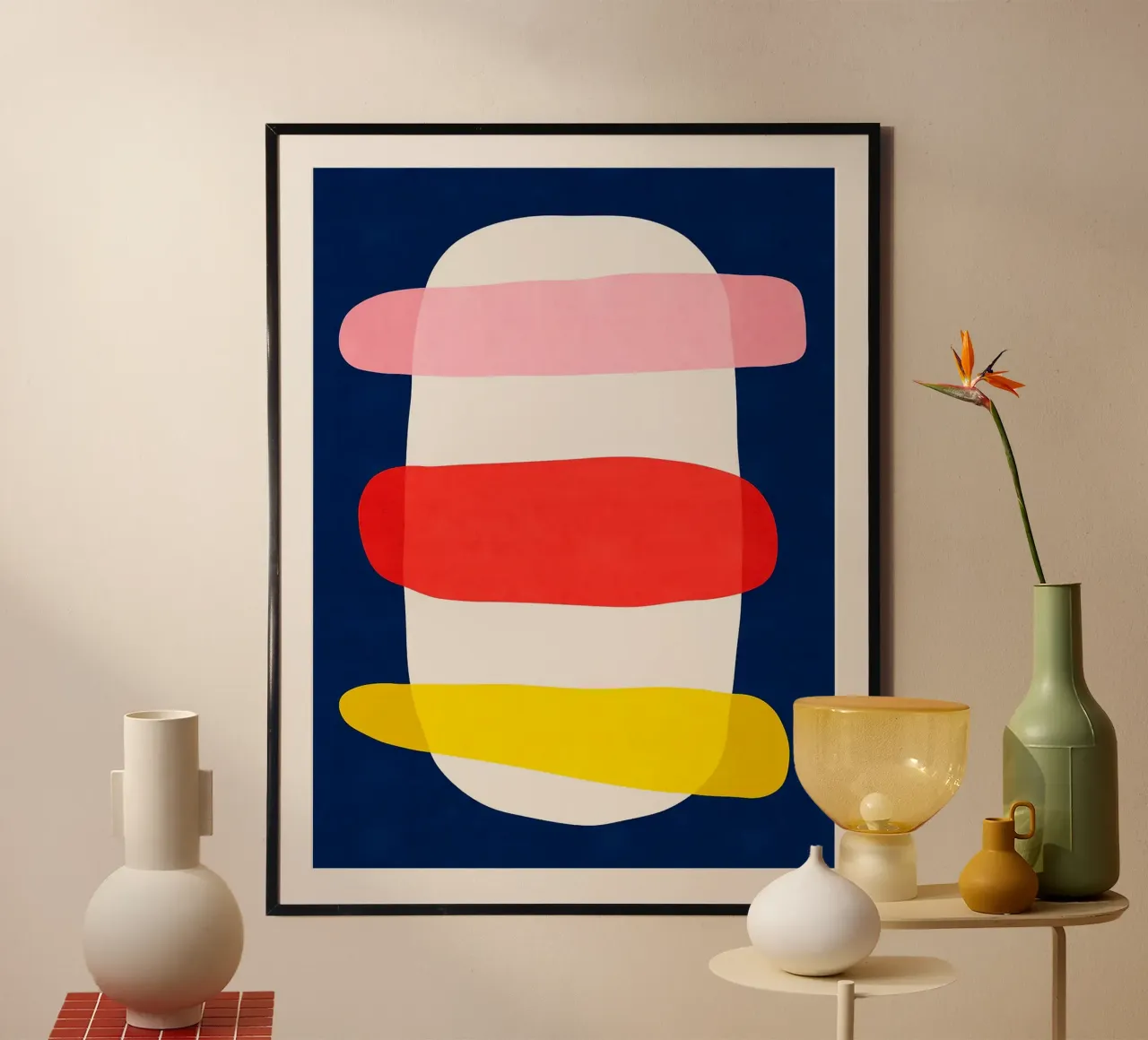 Armonia astratta X poster con telaio in alluminio da Maria Maier
