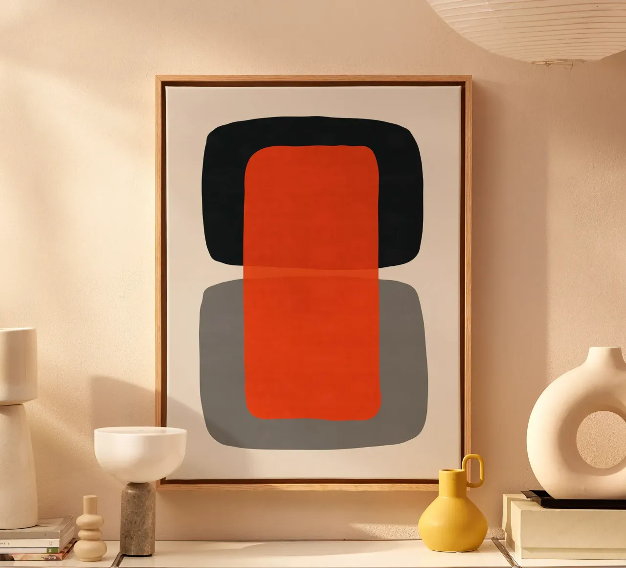 Abstracte uitdrukking VIII canvas met Baklijst van Maria Maier