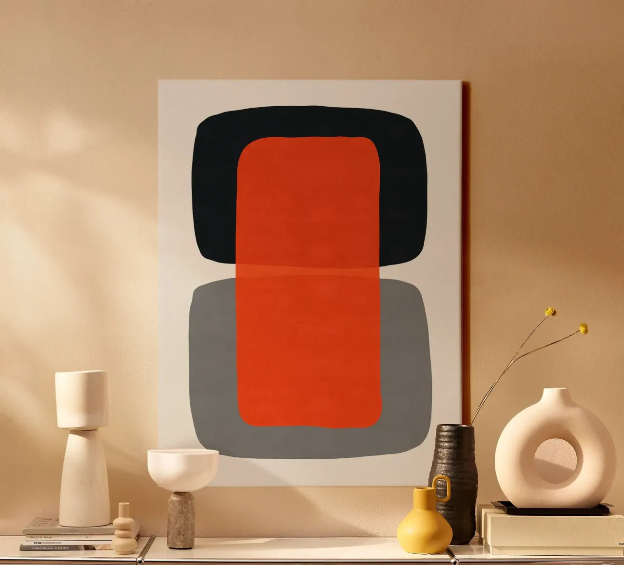 Abstracte uitdrukking VIII canvas met Baklijst van Maria Maier