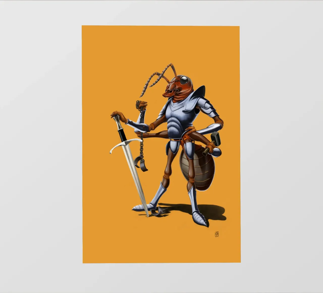 Soldiering On (Coloured) pellicola backlit da Rob Art | Illustration