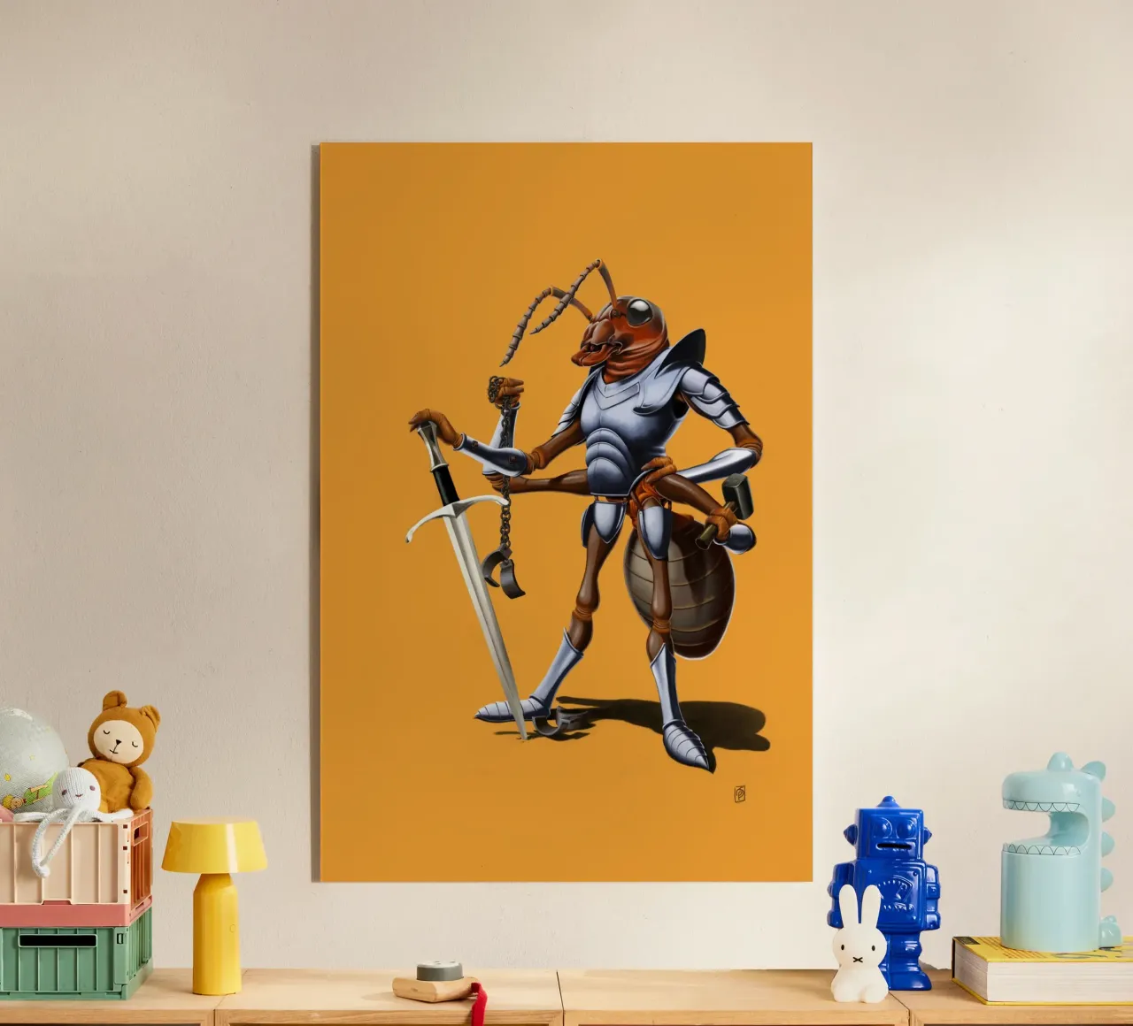 Soldiering On (Coloured) acrylic glass by Rob Art | Illustration