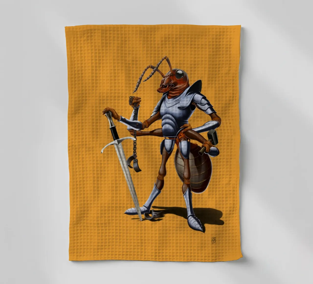 Soldiering On (Coloured) canovaccio da cucina da Rob Art | Illustration