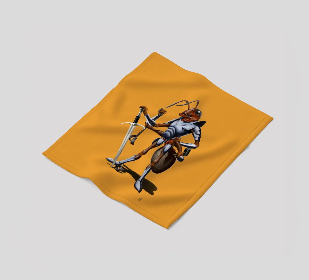 Soldiering On (Coloured) fleece blanket by Rob Art | Illustration