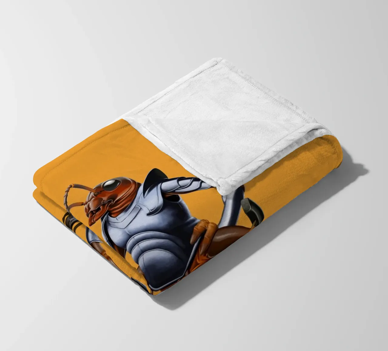 Soldiering On (Coloured) fleece blanket by Rob Art | Illustration