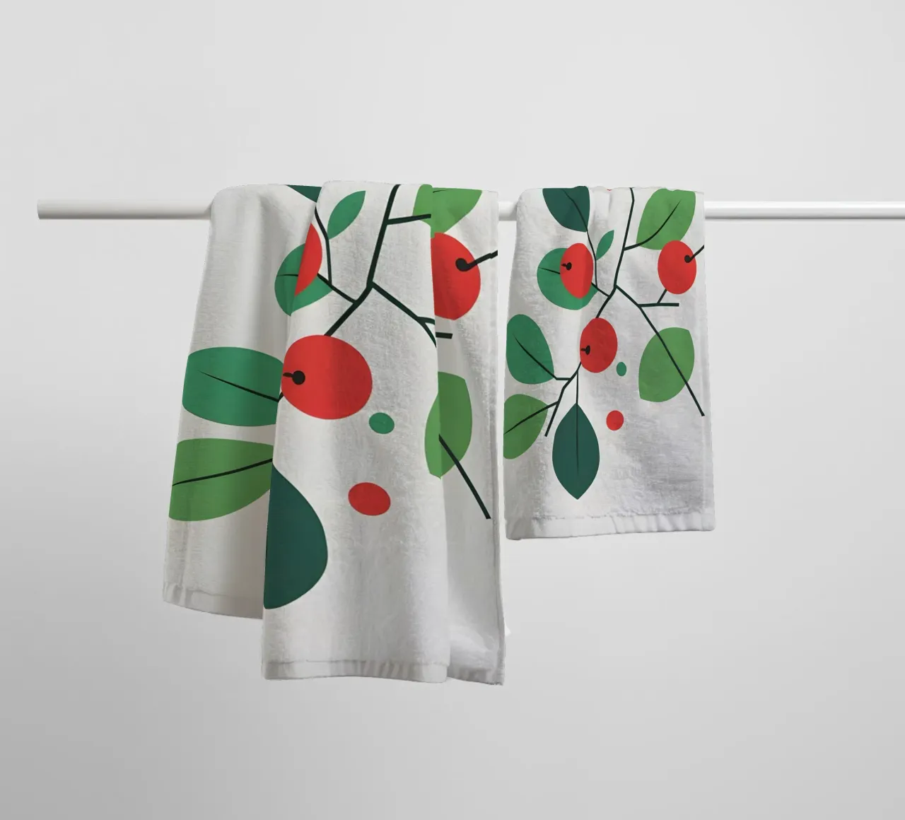 Branch with Berries towel by Botanical Gallery