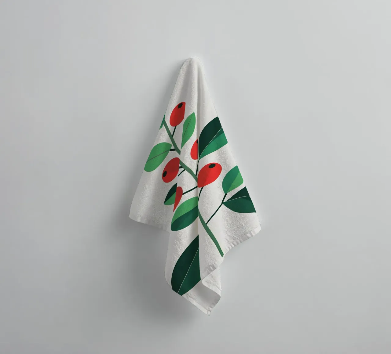 Branch with Berries towel by Botanical Gallery
