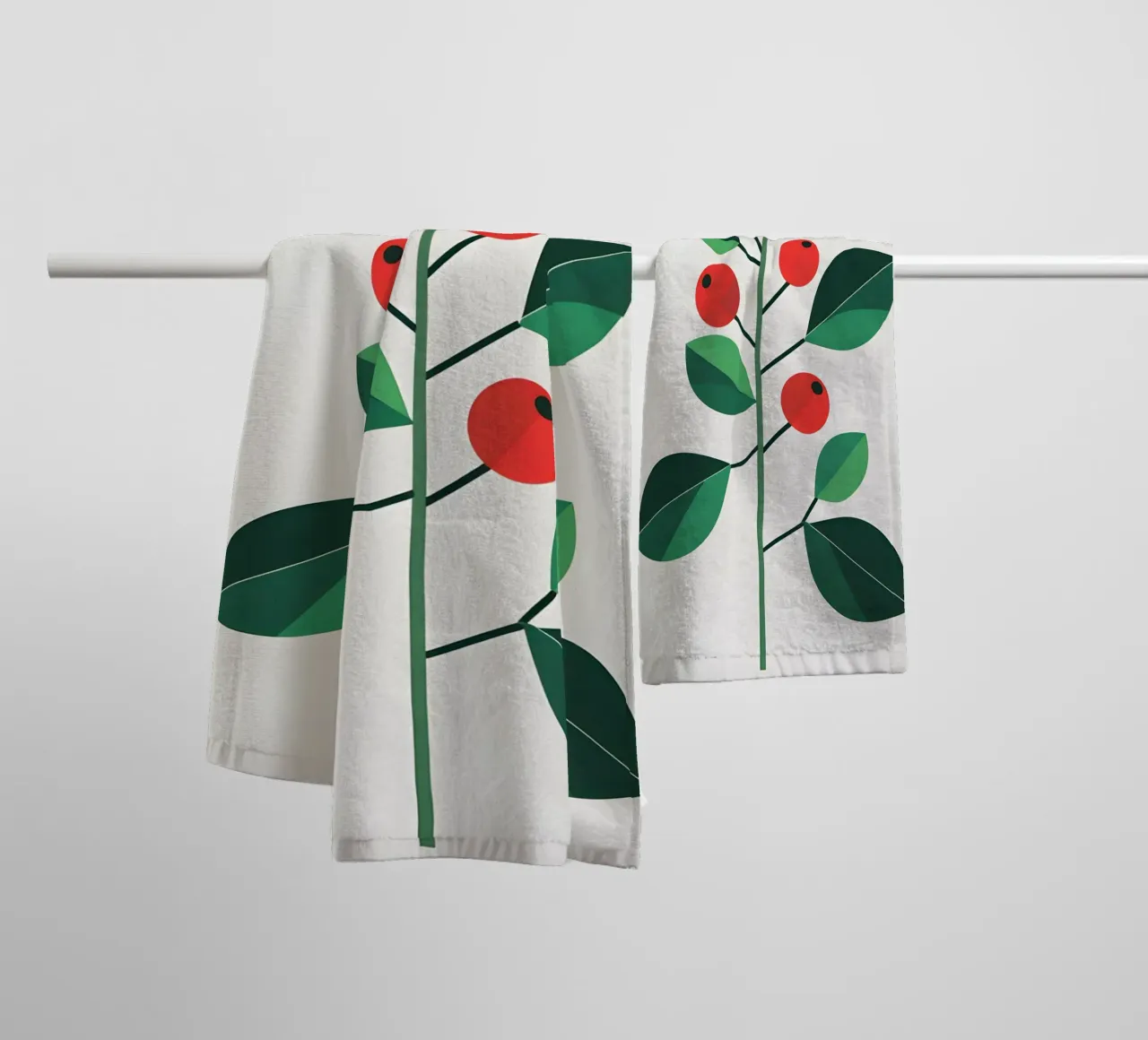 Branch with Berries towel by Botanical Gallery