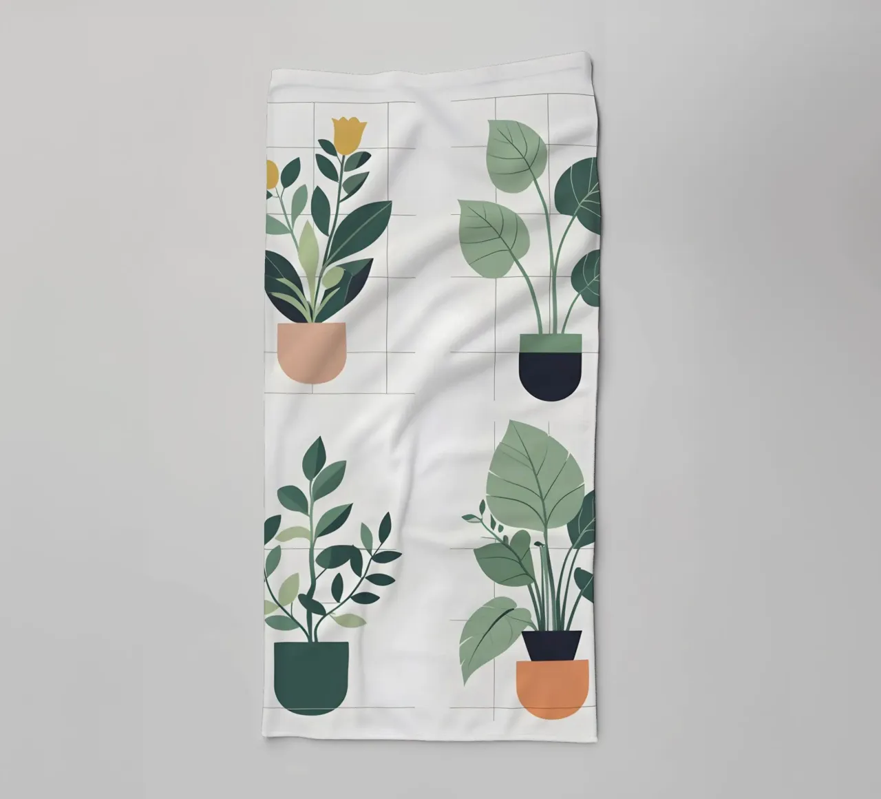 Botanical Grid towel by Botanical Gallery