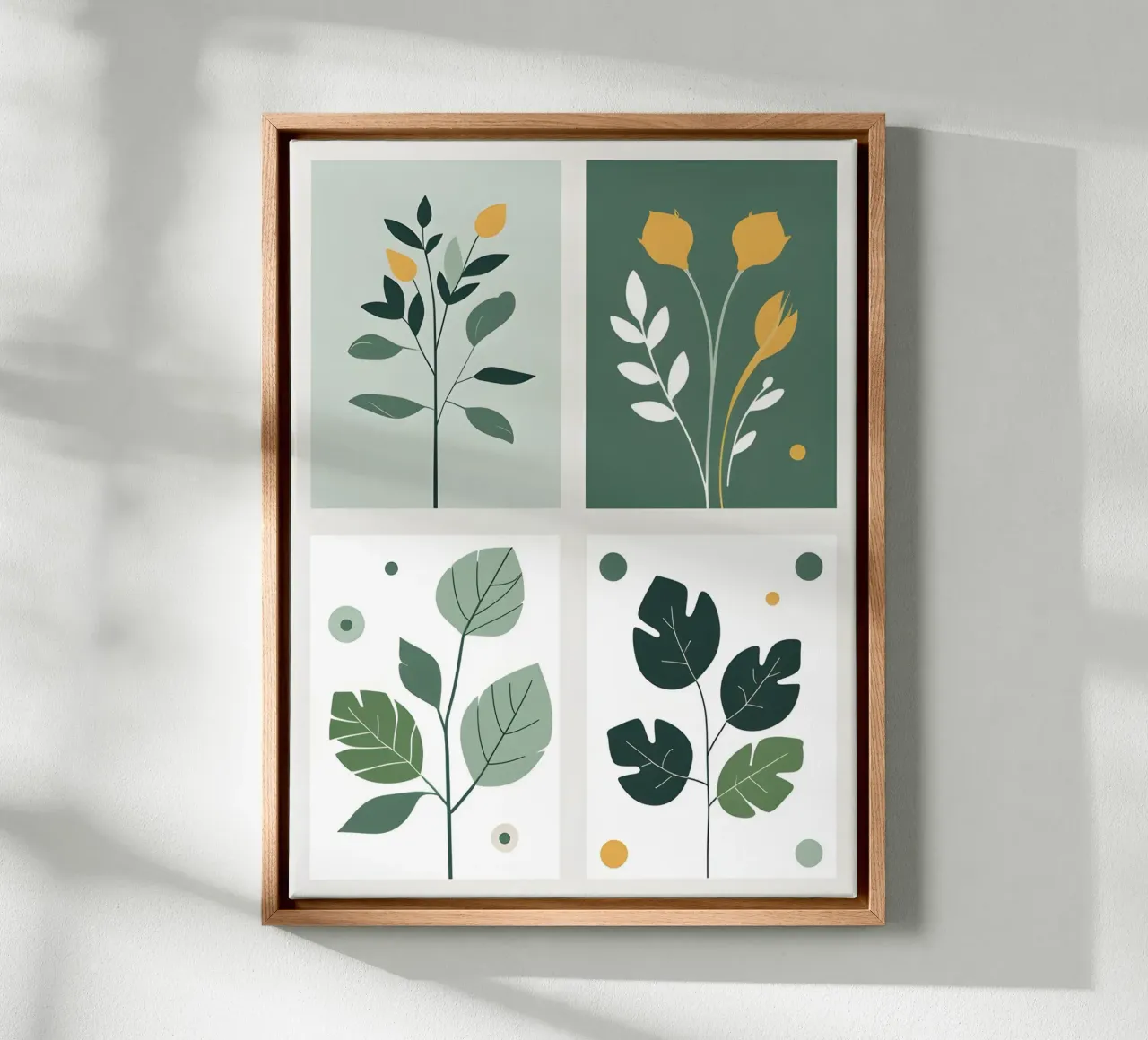 Griglia botanica tela con Cornice a cassetta da The Green Room