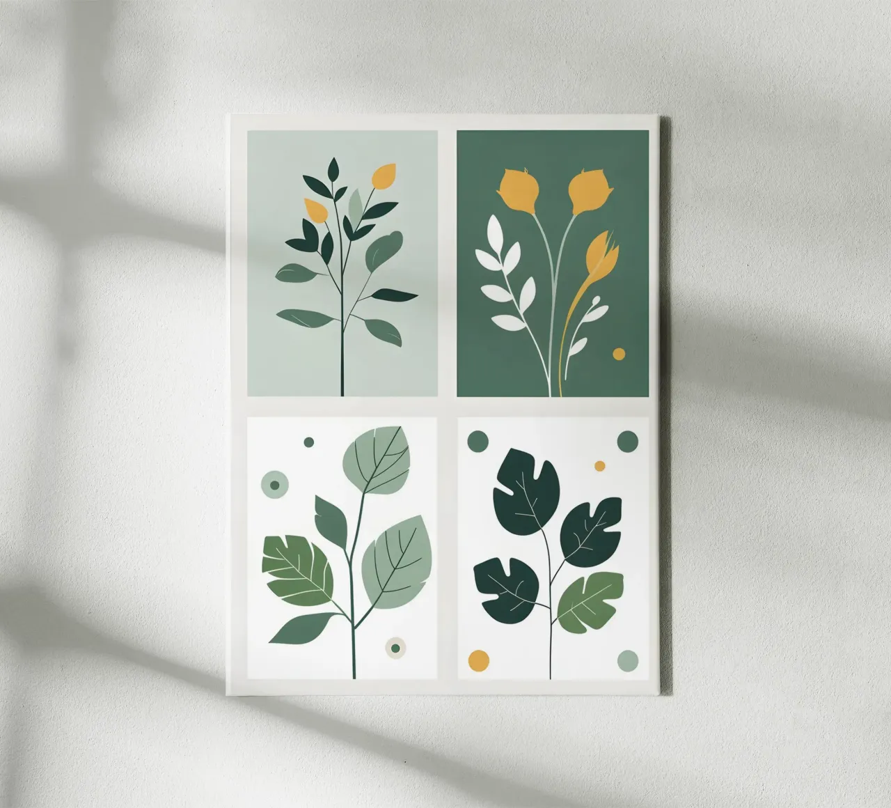 Griglia botanica tela con Cornice a cassetta da The Green Room