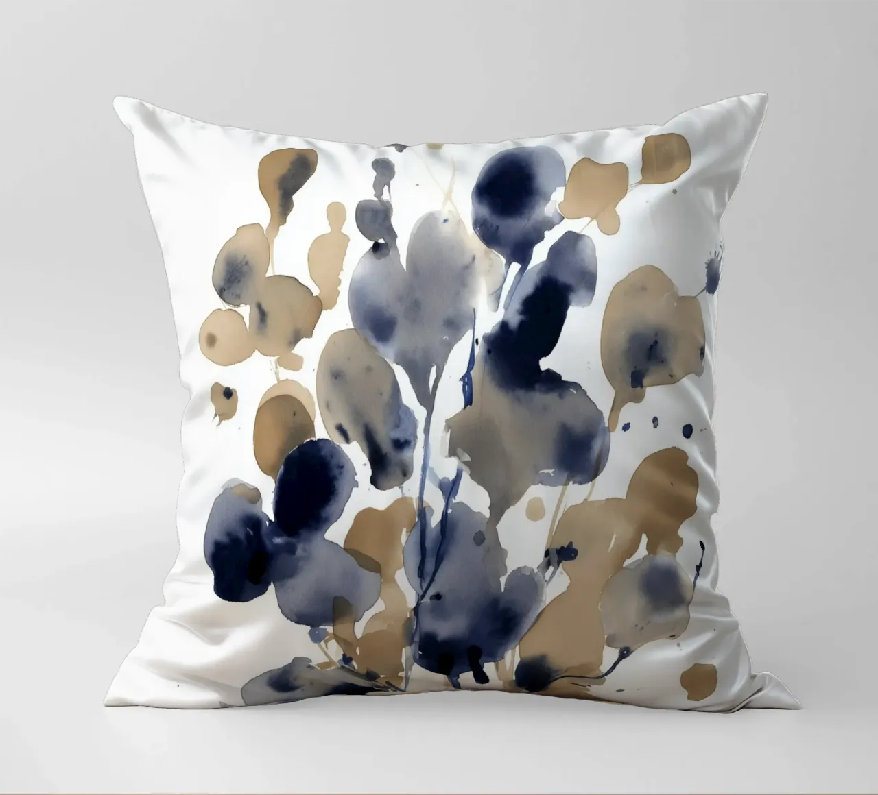 Rami indaco e ocra cuscino da Sophia Calder Studio
