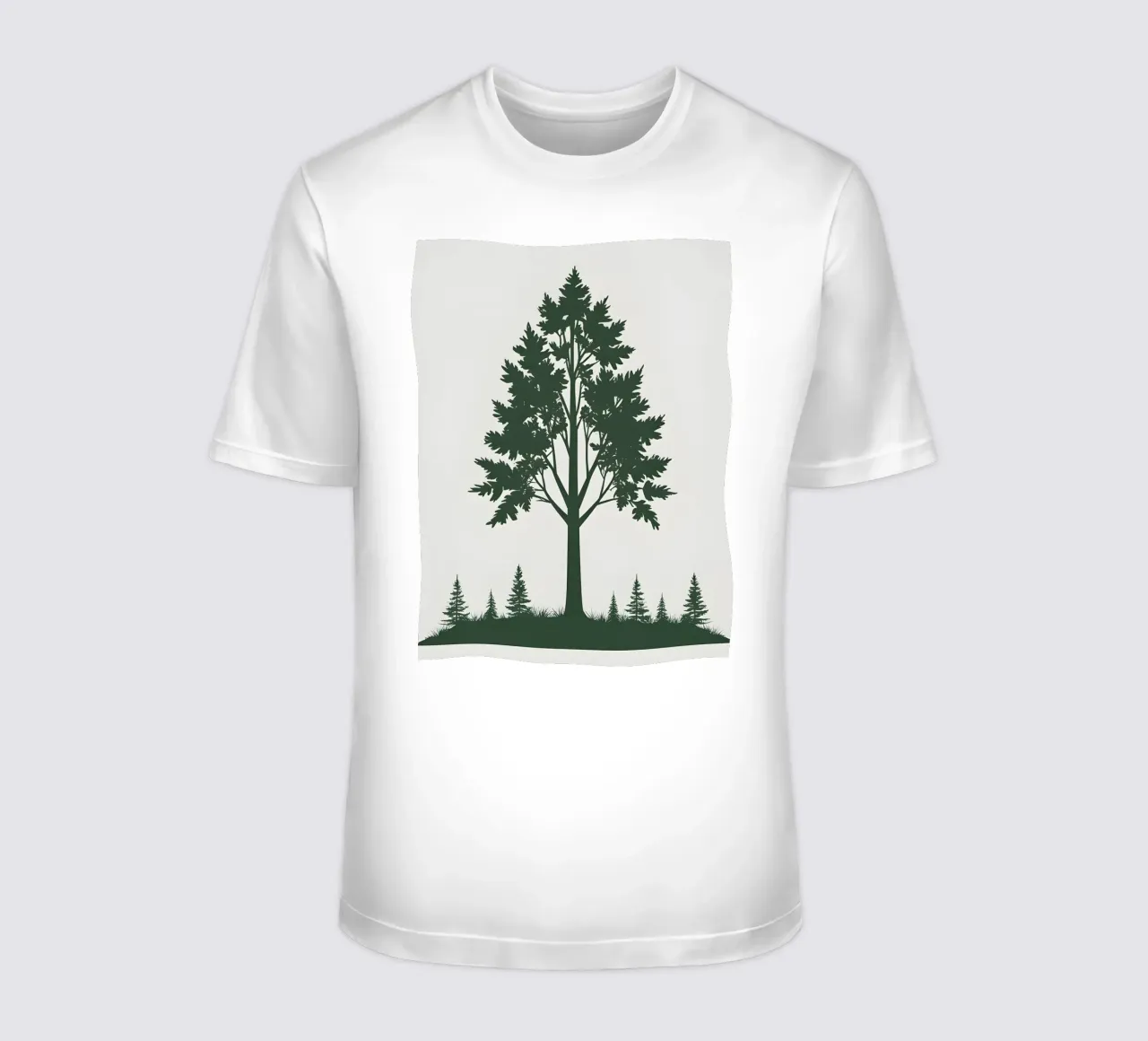 Silhouette di un singolo albero t-shirt da Botanical Gallery