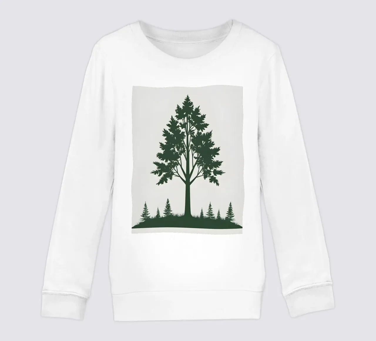 Silhouette di un singolo albero felpa bambino da Botanical Gallery