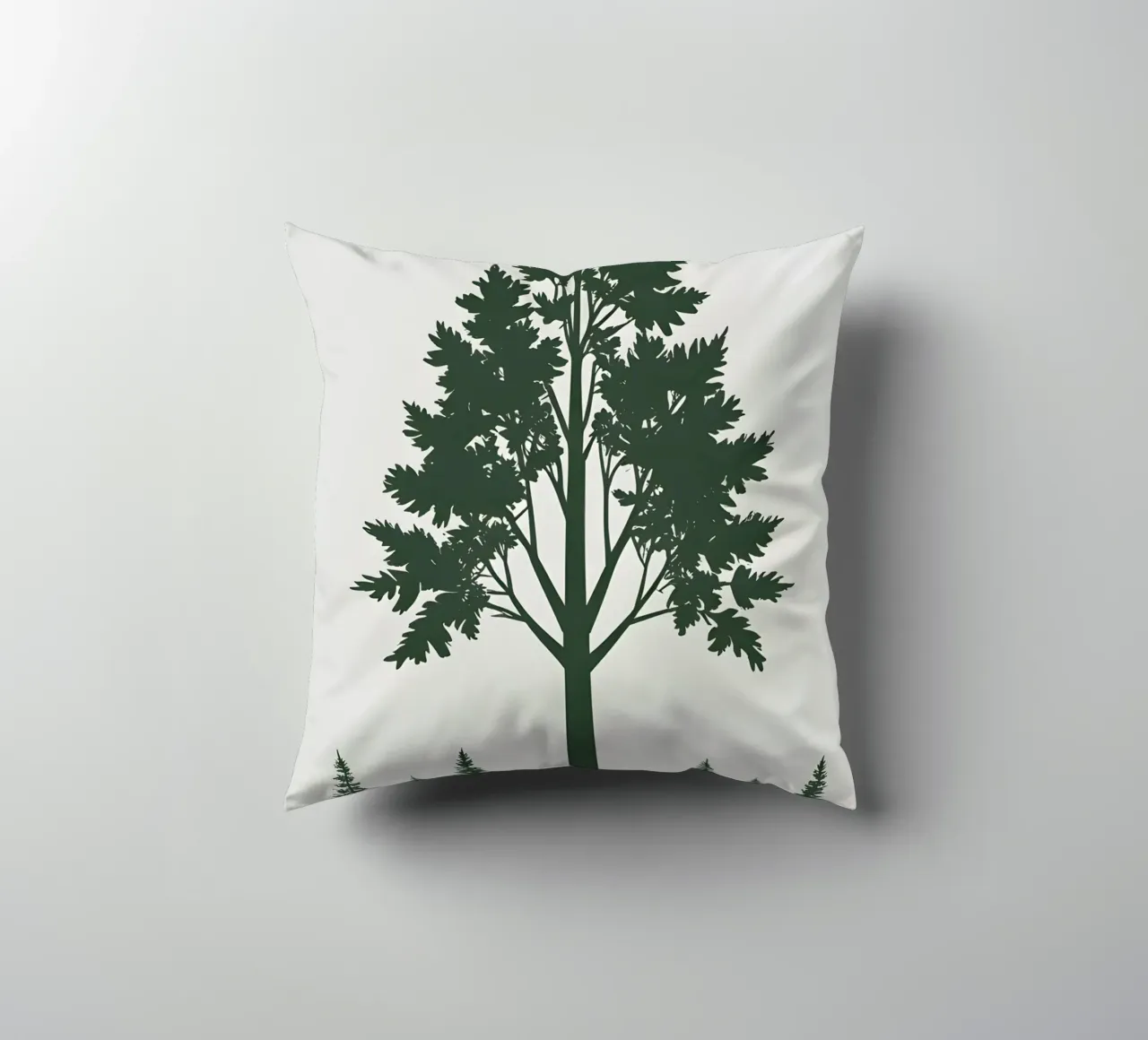 Silhouette di un singolo albero cuscino da Botanical Gallery