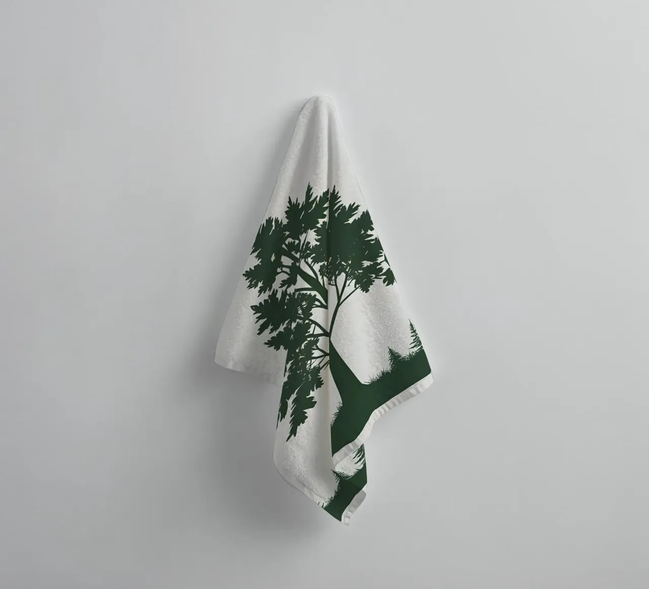 Silhouette di un singolo albero asciugamano da bagno da Botanical Gallery