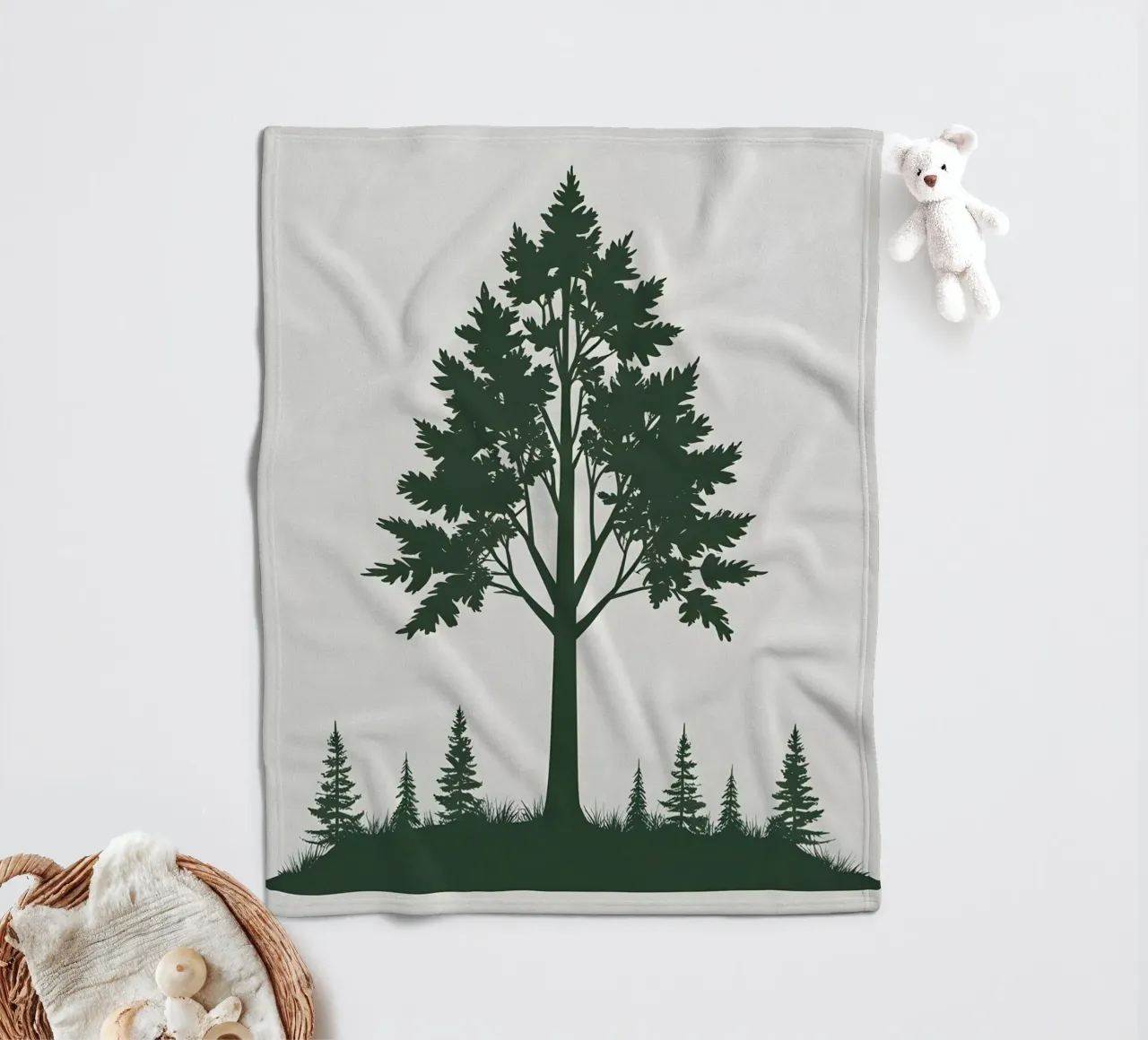 Silhouette di un singolo albero coperta in pile da Botanical Gallery
