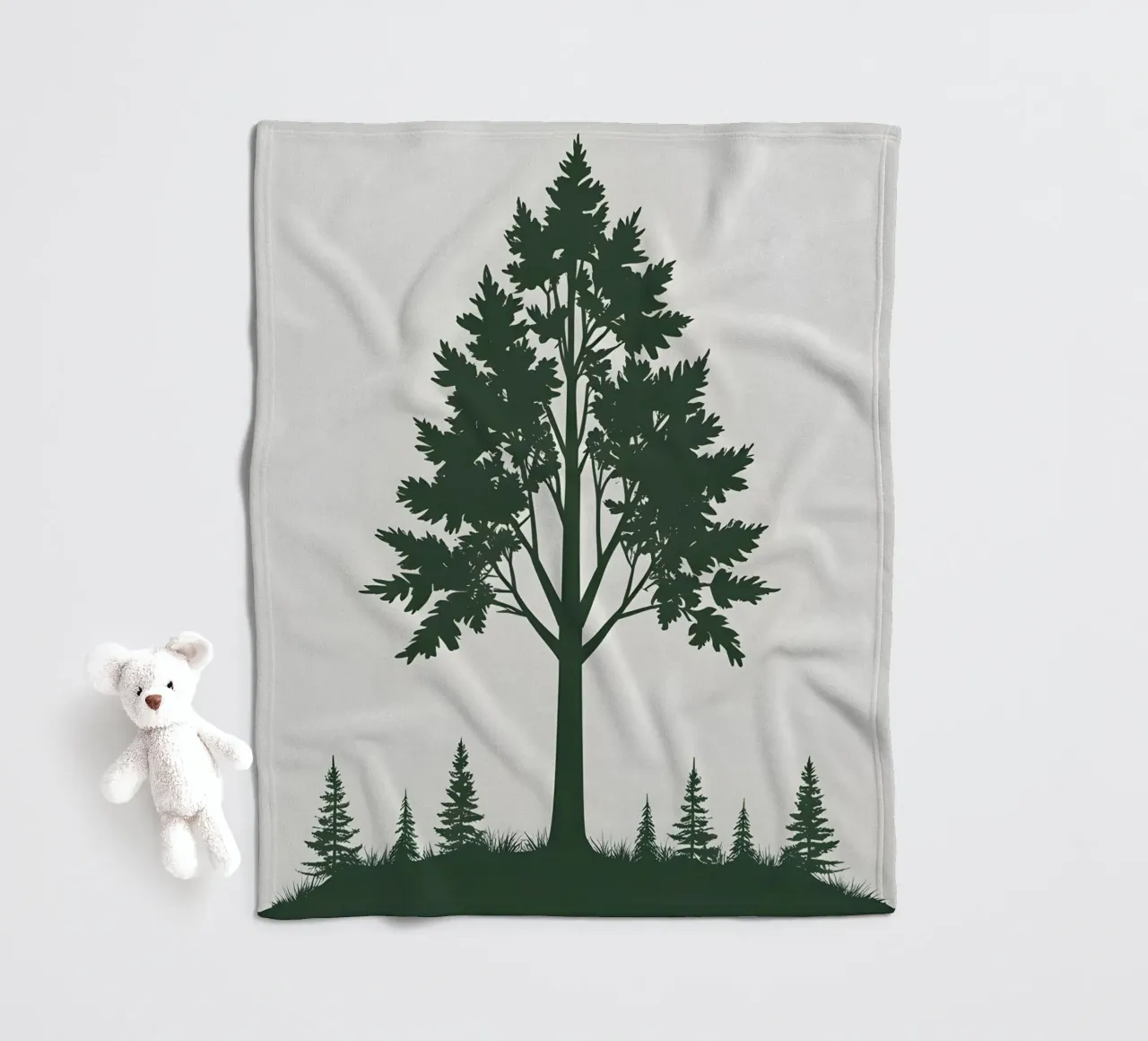 Silhouette di un singolo albero coperta in pile da Botanical Gallery