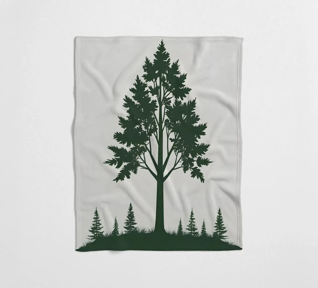 Silhouette di un singolo albero coperta in pile da Botanical Gallery