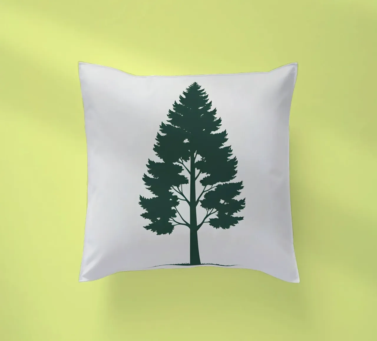 Silhouette di un singolo albero cuscino da Botanical Gallery